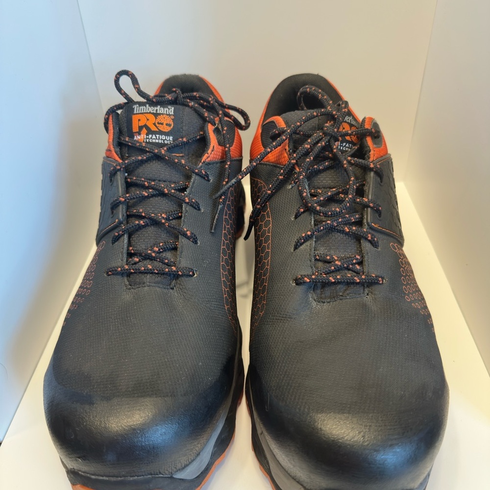 Timberland PRO Men's Black and Orange Shoes